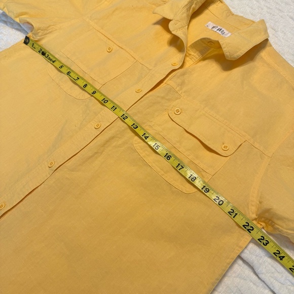 Vintage Gitano Casual Button Up Blouse No Size Linen? Short Sleeve Summer - Picture 6 of 9
